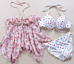 花のビキニスリーピース　3点セット